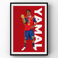 Lamine Yamal - World Cup Winner Poster | Hand-Drawn Illustration Print