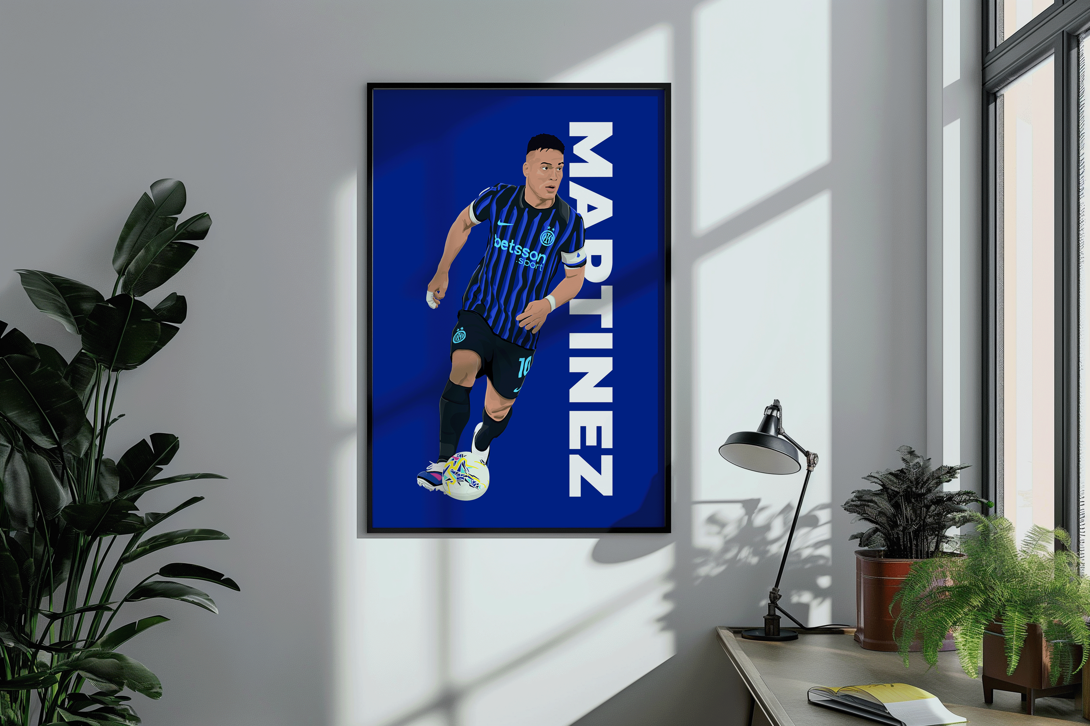 Lautaro Martinez | Inter Milan Poster | Hand-Drawn Illustration