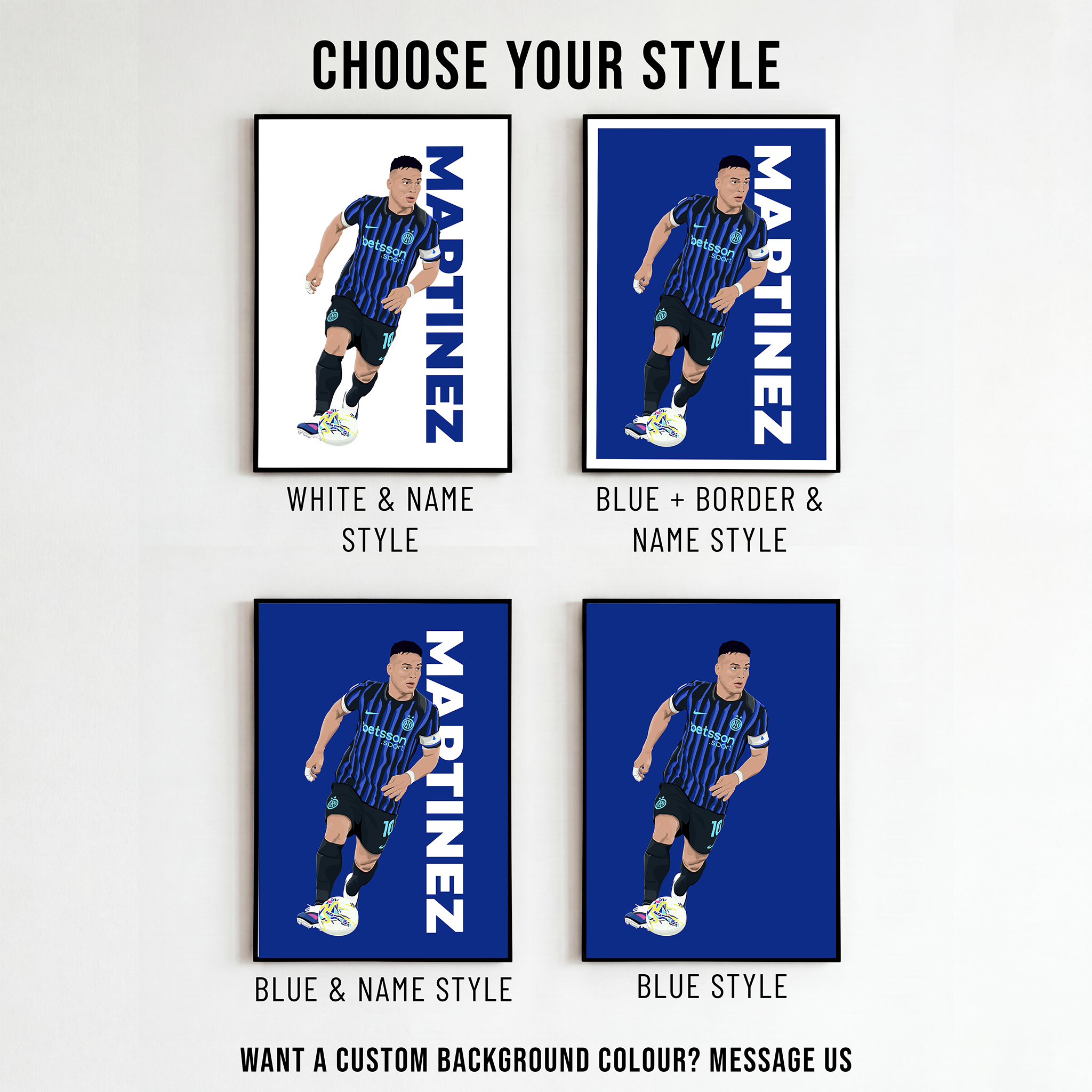 Lautaro Martinez | Inter Milan Poster | Hand-Drawn Illustration