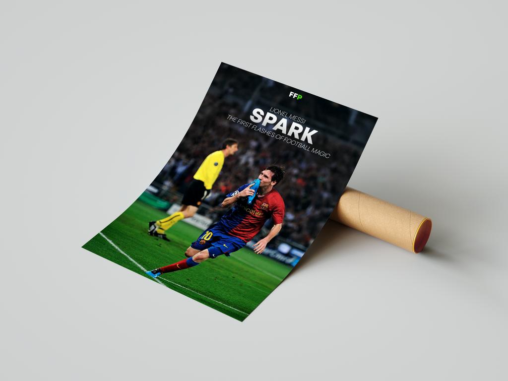 Lionel Messi - Spark | The First Flashes Of Football Magic Football Poster