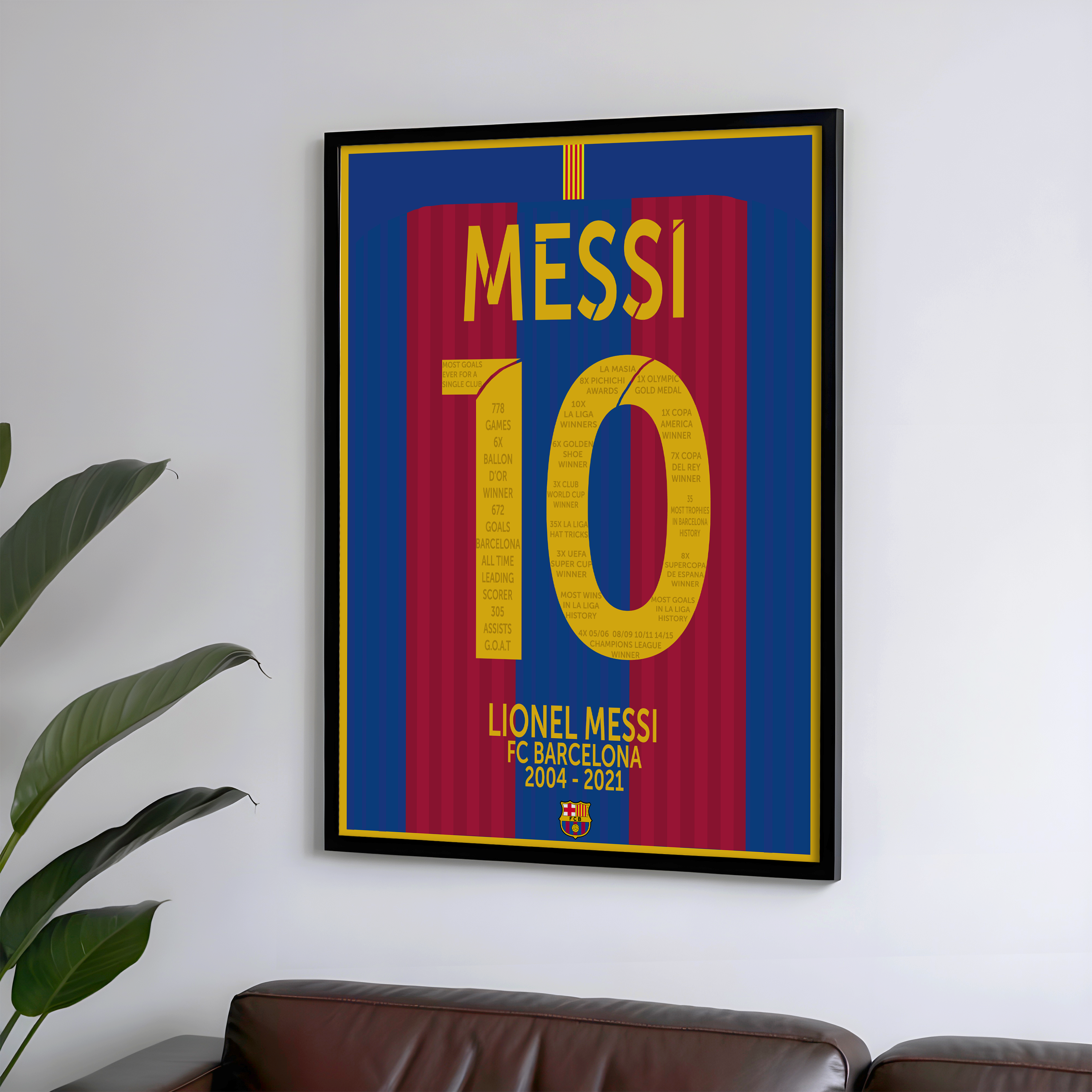 Lionel Messi Fc Barcelona Career Jersey