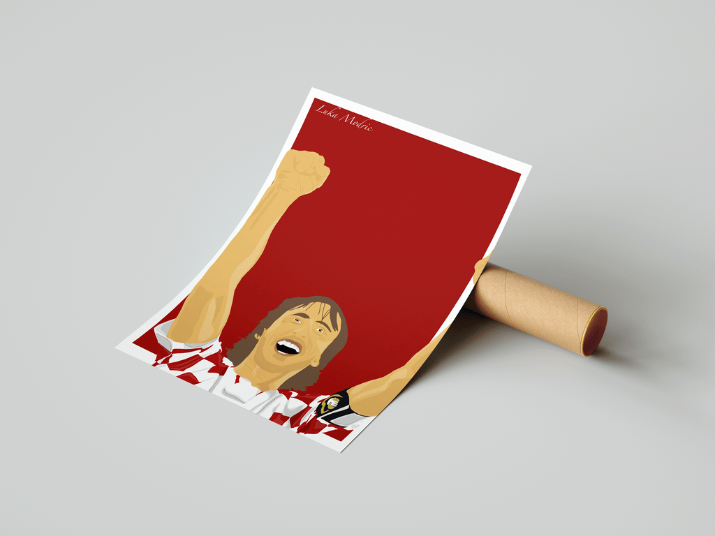 Luka Modric - Croatia Illustration Poster