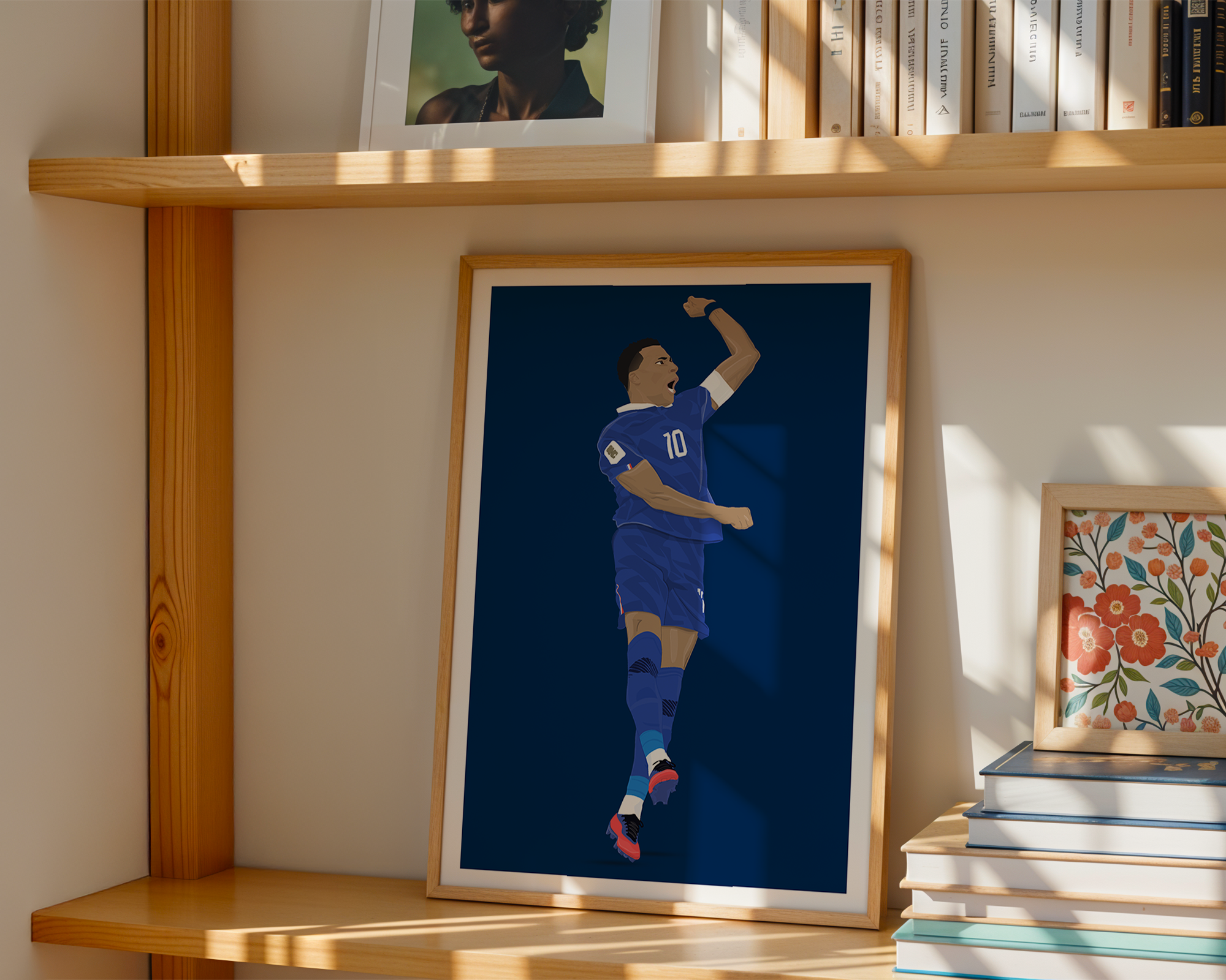 Kylian Mbappe France FC Poster | Hand-Drawn Illustration | Football Art