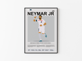 Neymar Jr Bio - Santos Illustration Poster