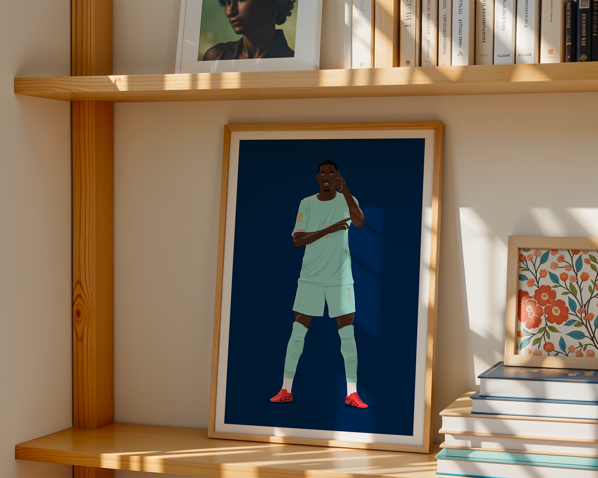 Ousmane Dembele France World Cup | Hand-Drawn Illustration Print | World Cup Football Art