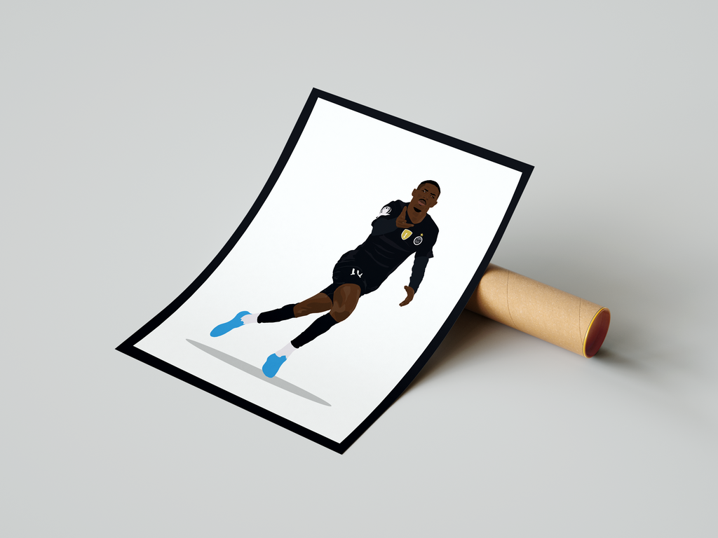 Ousmane Dembele - PSG Illustration Poster