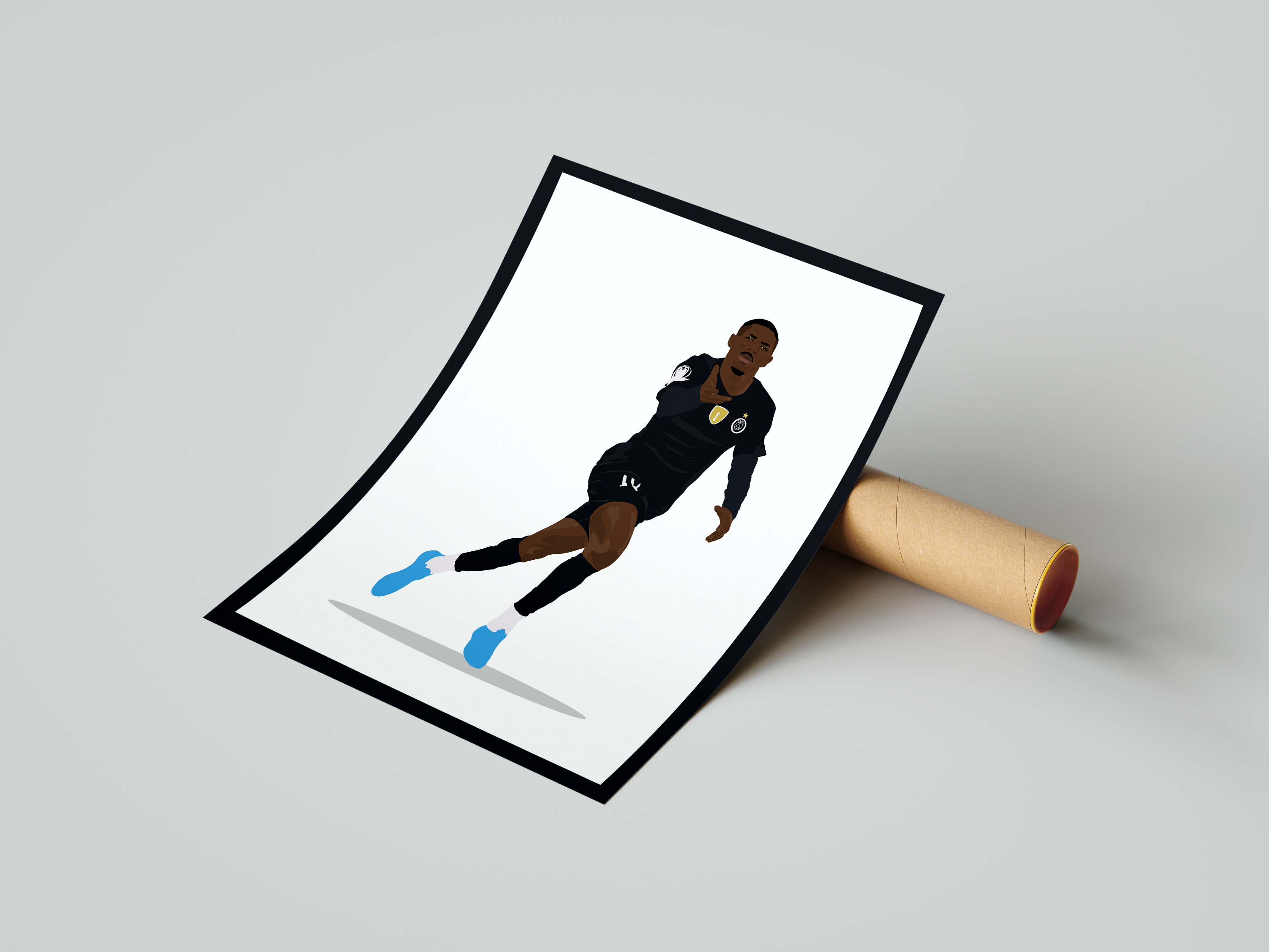 Ousmane Dembele - PSG Illustration Poster
