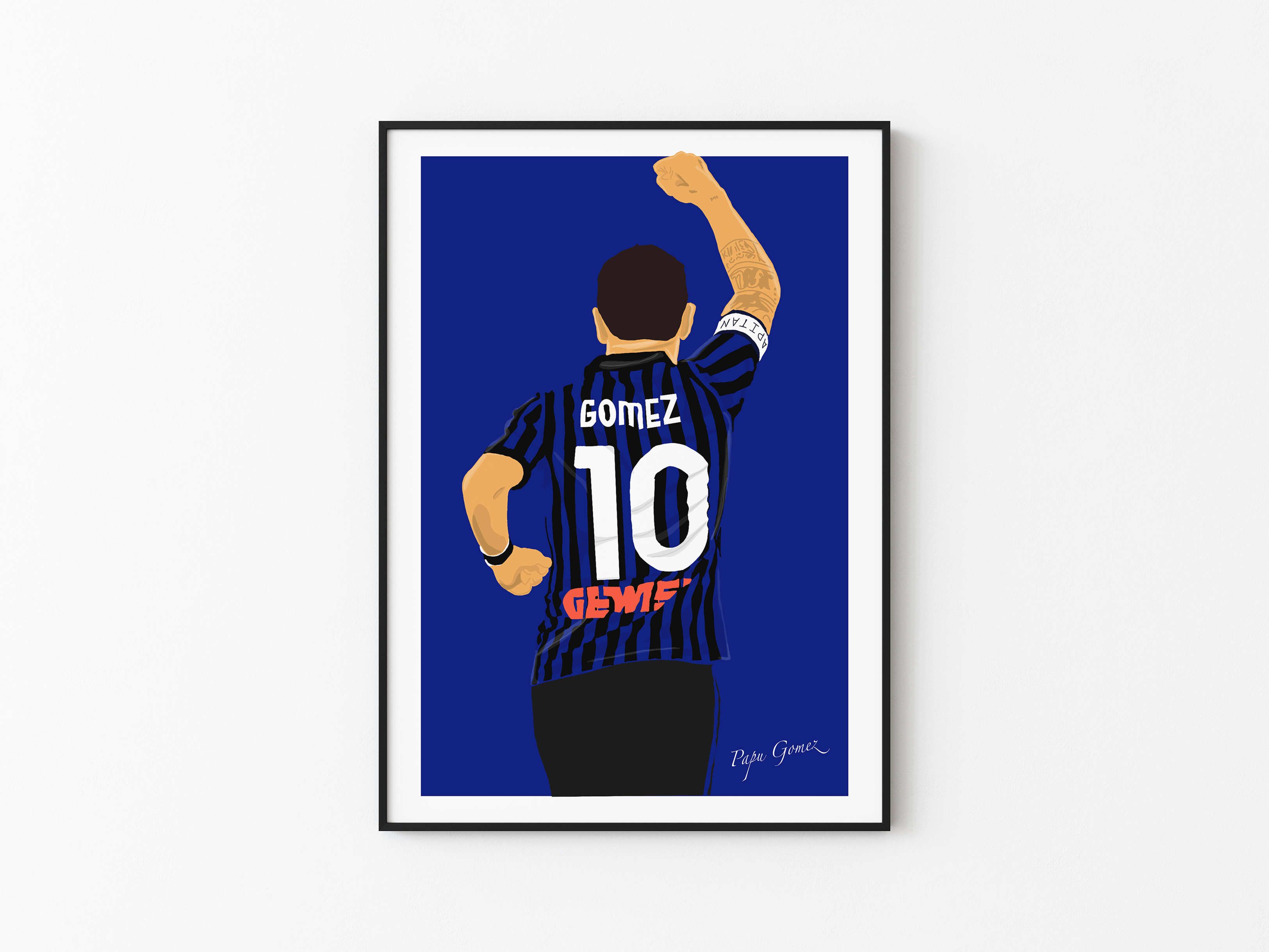 Papu Gomez - Atalanta Illustration Poster