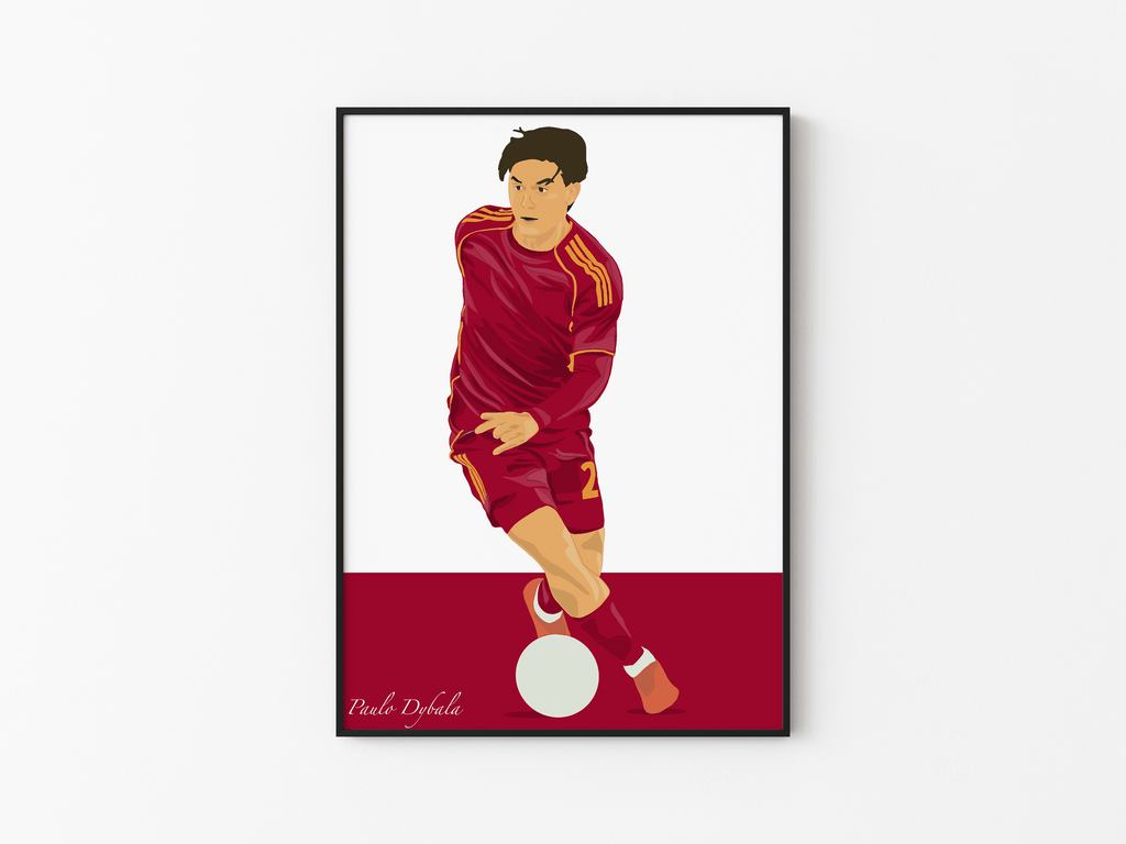Paulo Dybala - As Roma Illustration Poster