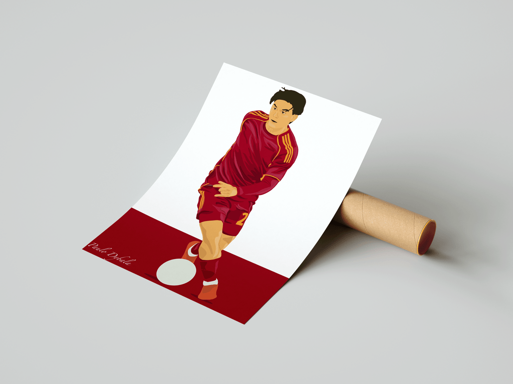 Paulo Dybala - As Roma Illustration Poster