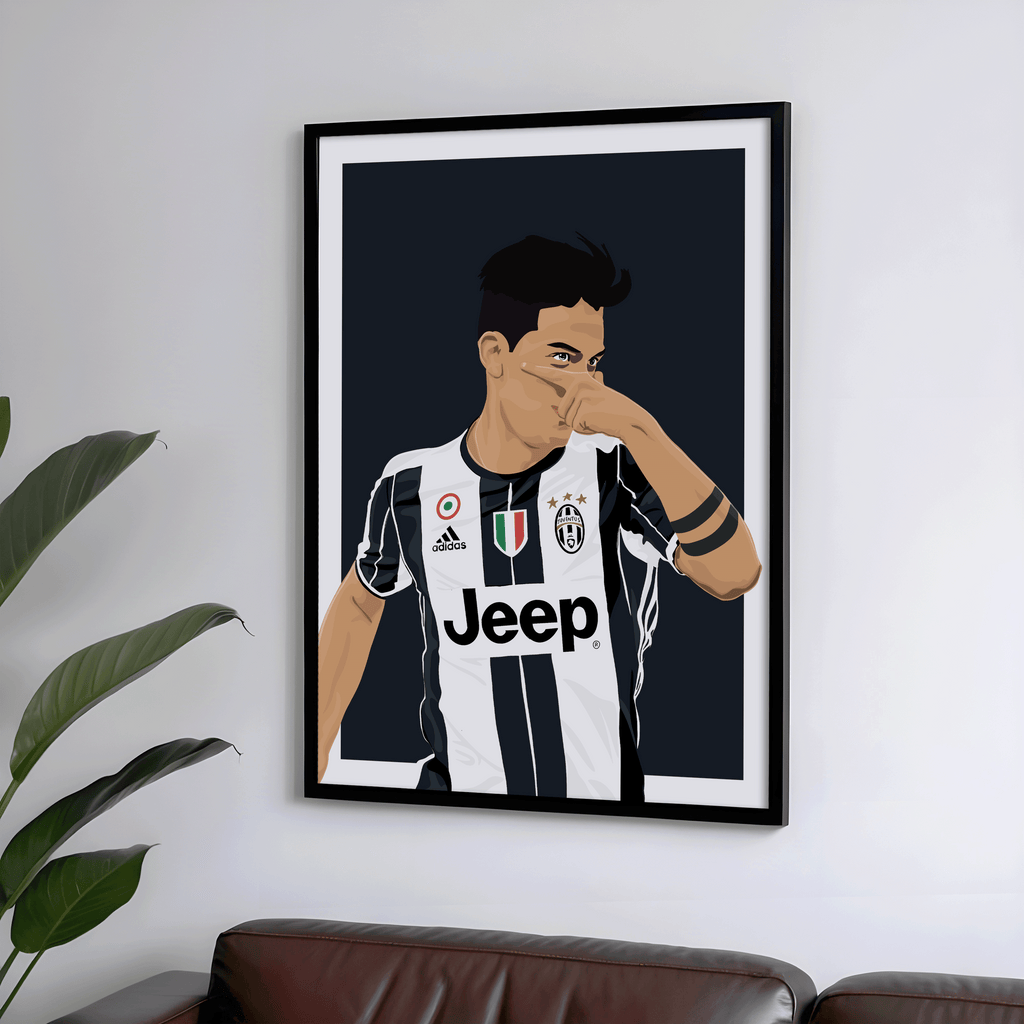 Paulo Dybala - Juventus Fc Poster | Hand-Drawn Illustration Print
