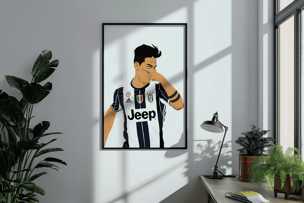 Paulo Dybala - Juventus Fc Poster | Hand-Drawn Illustration Print