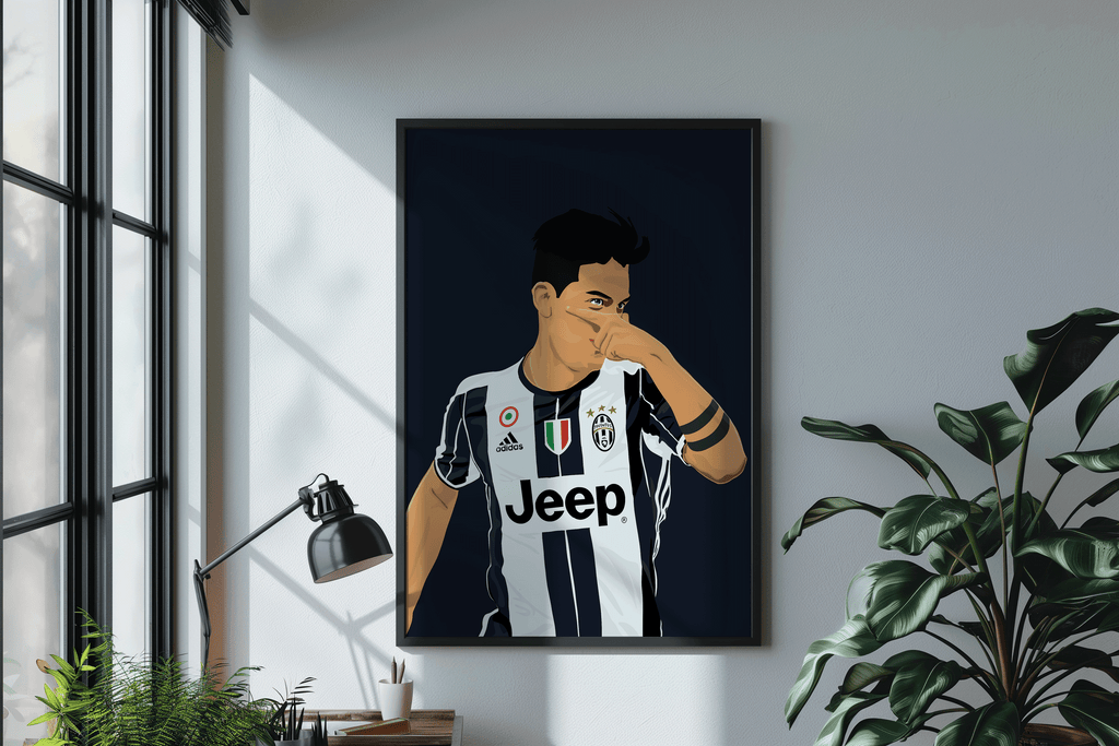 Paulo Dybala - Juventus Fc Poster | Hand-Drawn Illustration Print