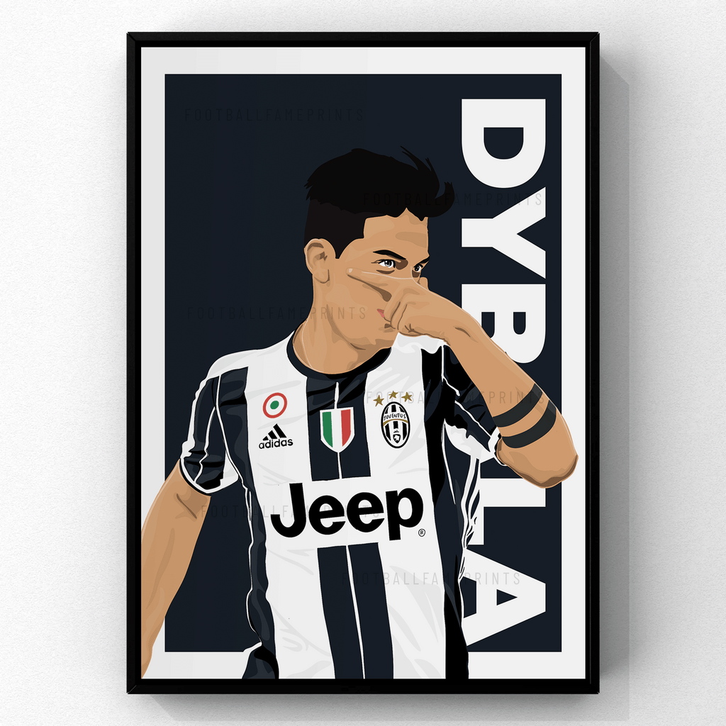 Paulo Dybala - Juventus Fc Poster | Hand-Drawn Illustration Print