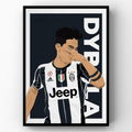 Paulo Dybala - Juventus Fc Poster | Hand-Drawn Illustration Print