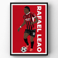 Rafael Leao - AC Milan Seria A Poster | Hand-Drawn Illustration Print