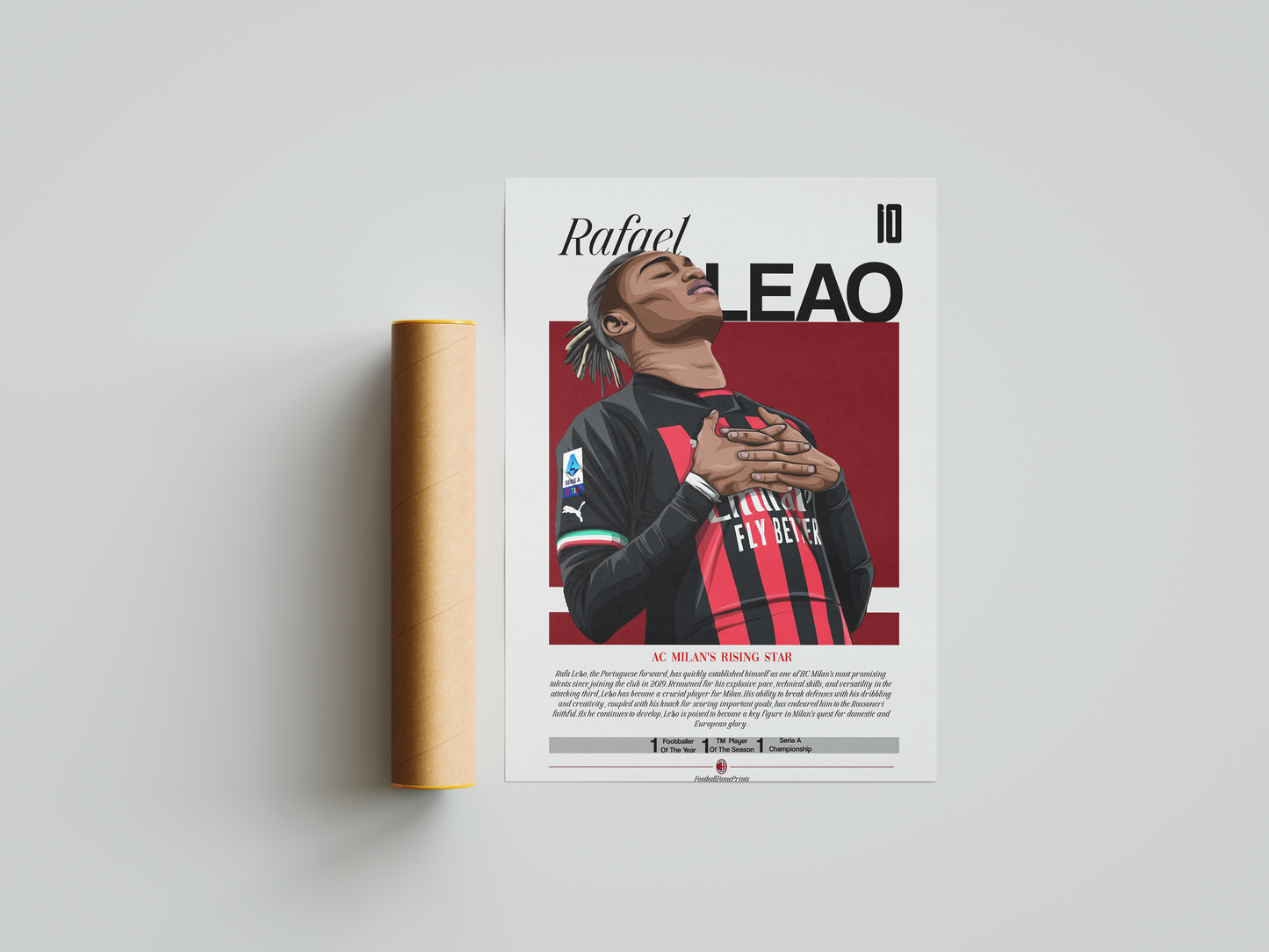 AC Milan Rafael Leao Illustration