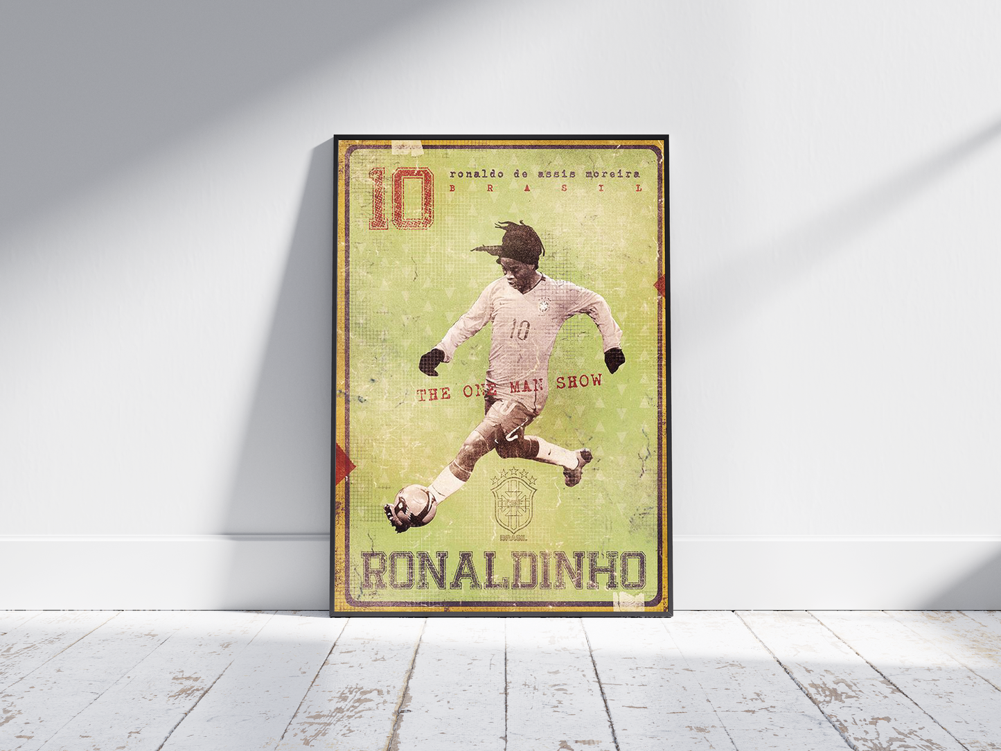 Ronaldinho Retro Poster