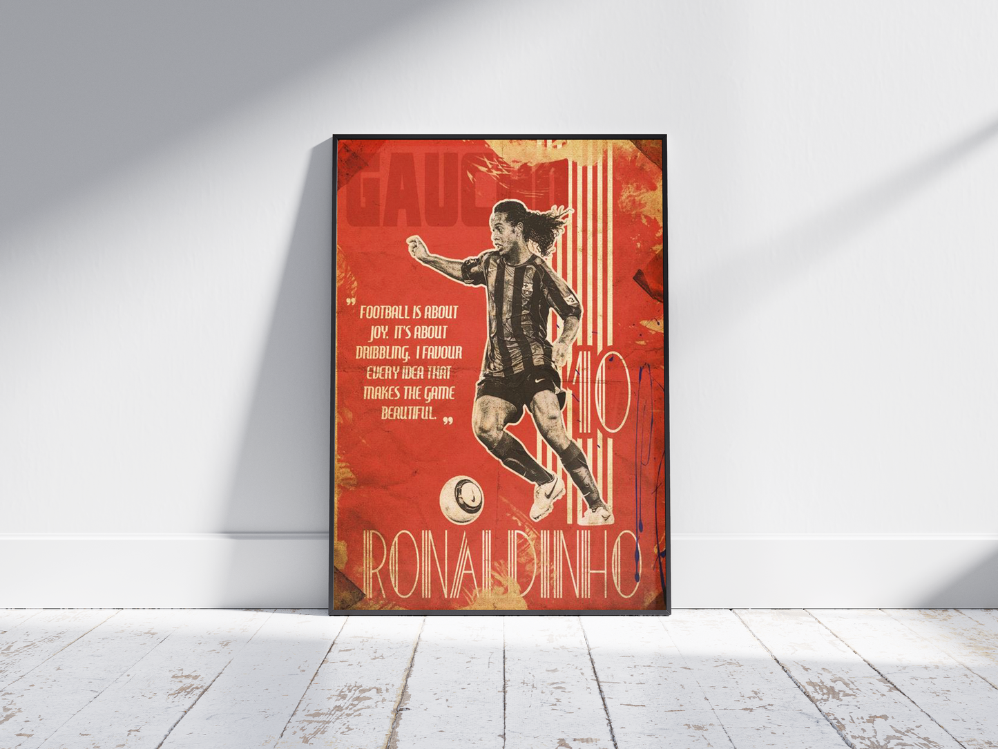 Ronaldinho Retro Poster