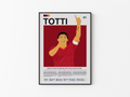 Francesco Totti Bio - AS Roma Illustration Poster