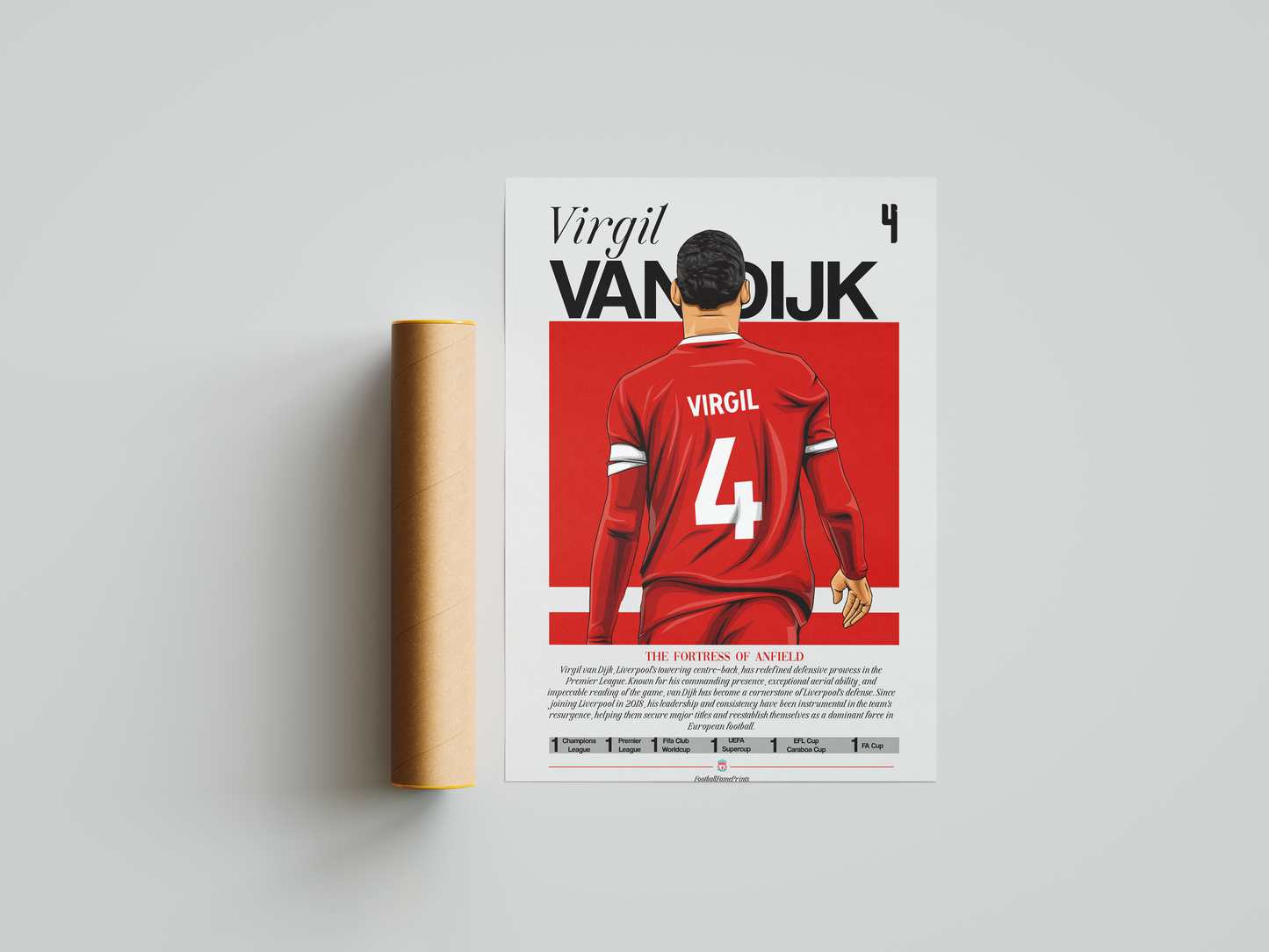 Liverpool FC: Virgil Van Dijk Illustration