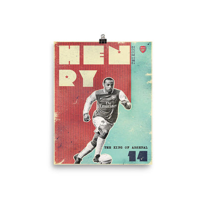 Thierry Henry Retro Poster