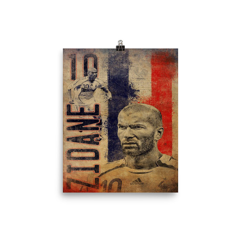 Zidane Retro Poster
